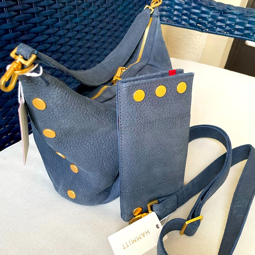 Hammitt Morgan Skylight Blue Suede - Picture 1 of 7